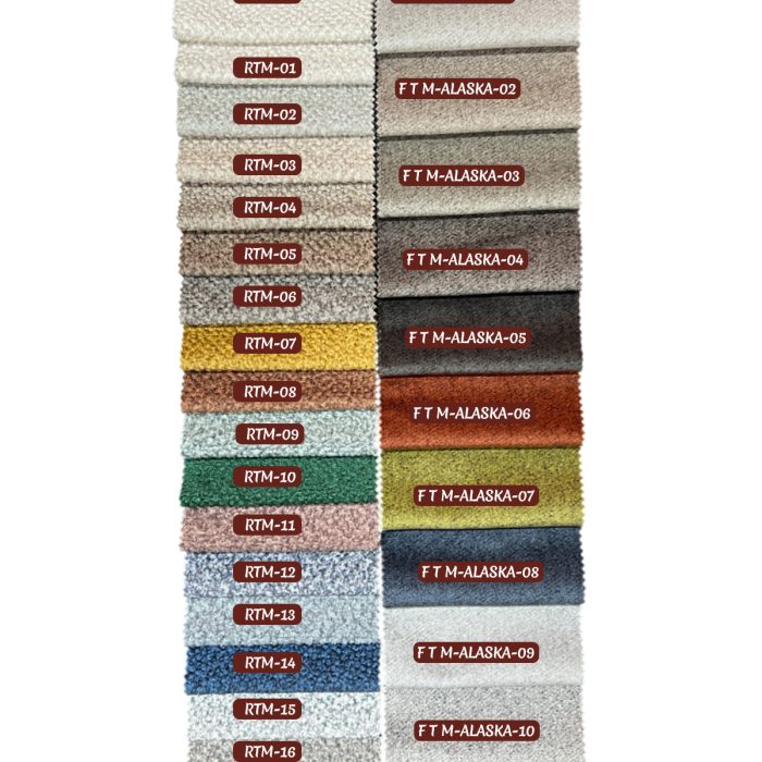 PUFFY & ALASKA İthal Polarlı Döşemelik Kumaş Koleksiyonu | Yumuşak Doku - Renkli Seçenekler