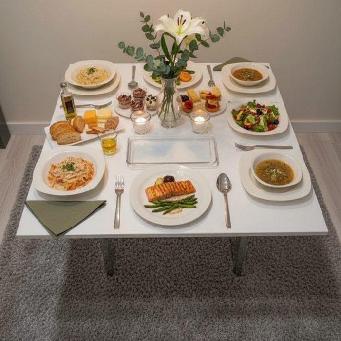 Katlanır Yer Masası 89x119 cm | Çok Amaçlı Büyük Boy Masa | Metal Ayaklı, Dayanıklı ve Şık Tasarım